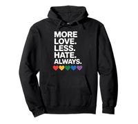Más amor menos odio Orgullo inspirador Sudadera con Capucha