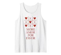 Más Amor por Favor Latino Español Amor Cita Camiseta sin Mangas