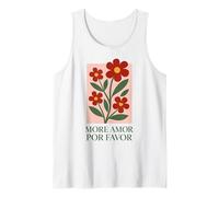 Más Amor por Favor Latino Español Amor Cita Camiseta sin Mangas