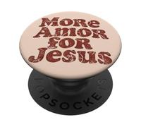 Más Amor por Jesús Vintage Christian PopSockets PopGrip Adhesivo