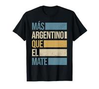 Más Argentino Que El Mate Divertido Retro Vintage Argentina Camiseta