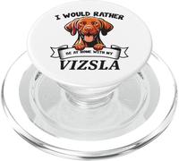Más bien estar en casa con mi Vizsla - Dibujos animados divertidos de perros PopSockets PopGrip para MagSafe