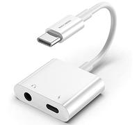 MAS CARNEY │ Adaptador para Auriculares │ Adaptador USB de Tipo C a 3,5 mm para Auriculares y Cargador │ Compatible con Pixel 5 4 3 XL, Galaxy S22 S21 S20 S20+ Note 20, iPad Pro, Macbook