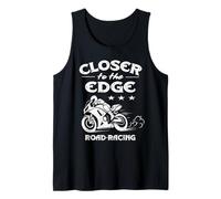 MÁS Cerca del Borde Motocicleta Motorsport Road Racing más rápido Camiseta sin Mangas