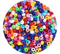 Más de 1000 Cuentas de Pony Multicolor para Trenzas de Cabello y Manualidades - Cuentas de Plástico (Paquete Mediano, Clásico)