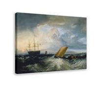 Más de 15 impresiones famosas de Joseph Mallord William Turner Sheerness como se ve desde The Nore lienzo, pósteres de arte de pared, dormitorio, oficina, habitación, decoración, marco de regalo, 20 x
