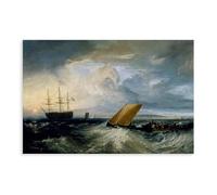 Más de 15 impresiones famosas de Joseph Mallord William Turner Sheerness como se ve desde The Nore lienzo, arte para pared, dormitorio, oficina, habitación, regalo, sin marco, 40,6 x 5 cm