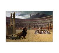 Más de 20 impresiones famosas de Jean-Léon Gérôme La última oración de los mártires cristianos, pósteres de lienzo para pared, dormitorio, oficina, habitación, decoración, regalo, sin marco, 20 x 30