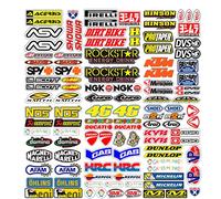 MAS DI VITALE MARIA ditta individual moto pegatinas patrocinador 113 unids pegatina Motocross Gráficos Bicicleta MTB Equipo Scooter Kit Modelo Hacer Vinilo Brillante Famoso Marcas Pack (73x67 cm)