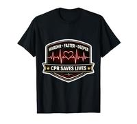 Más difícil Más rápido RCP más Profunda Salva Vidas Primeros Auxilios paramédico Camiseta gráfica económica