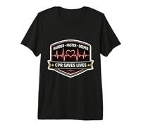 Más difícil Más rápido RCP más Profunda Salva Vidas Primeros Auxilios paramédico Camiseta Premium