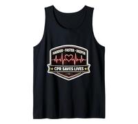 Más difícil Más rápido RCP más Profunda Salva Vidas Primeros Auxilios paramédico Camiseta sin Mangas