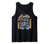 Más Dinero Menos Amigos Bear Hip Hop Swag Camiseta sin Mangas