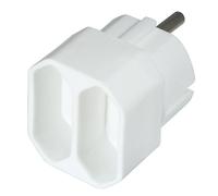 Más distribuidor adaptador múltiple, con 2 x euro, blanco [electrón