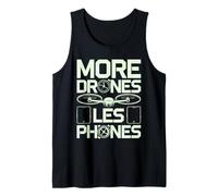Más drones menos teléfonos entusiastas de los drones Camiseta sin Mangas