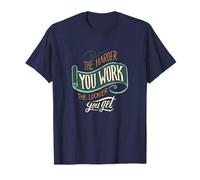 Más Duro Afortunado Obtienes Hustle Motivate Drive Emprendedor Camiseta