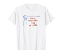 Más espaguetis Menos Upsetti Foodie Comida Humor Camiseta