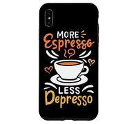 Más Espresso Menos Depresso - Funny Barista Coffee Carcasa para iPhone XS MAX