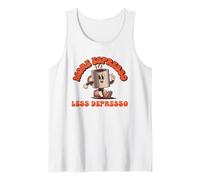 Más Espresso Menos Depressso (Funny Coffee Statement) Camiseta sin Mangas