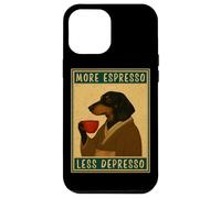 Más Espresso Menos Kimono Dachshund Depresso Arte Japonés Carcasa para iPhone 12 Pro MAX