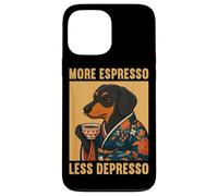Más Espresso Menos Kimono Dachshund Depresso Arte Japonés Carcasa para iPhone 13 Pro MAX