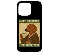 Más Espresso Menos Kimono Dachshund Depresso Arte Japonés Carcasa para iPhone 15 Pro MAX