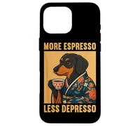 Más Espresso Menos Kimono Dachshund Depresso Arte Japonés Carcasa para iPhone 16 Pro MAX