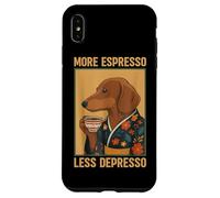 Más Espresso Menos Kimono Dachshund Depresso Arte Japonés Carcasa para iPhone XS MAX