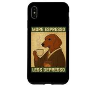 Más Espresso Menos Kimono Dachshund Depresso Arte Japonés Carcasa para iPhone XS MAX