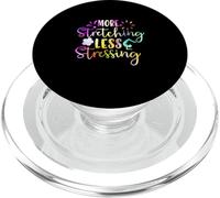 Más Estiramiento Menos Estresante Meditación Meditar Relájese PopSockets PopGrip para MagSafe