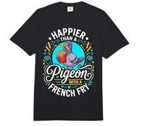 Más Feliz Que una Paloma con una Papa frita Divertida Comfort Colors Adult Heavyweight T-Shirt