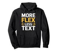 Más flexible menos texto de gimnasio motivacional Sudadera con Capucha