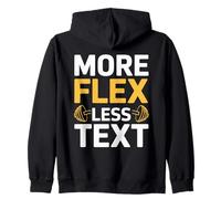 Más flexible menos texto de gimnasio motivacional Sudadera con Capucha
