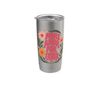 Más frases florales de Amor Por Favor con frases de amor retro Vaso térmico de acero inoxidable de doble pared