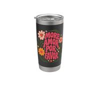 Más frases florales de Amor Por Favor con frases de amor retro Vaso térmico de acero inoxidable de doble pared