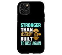 MÁS Fuerte Que Ayer - Estilo DE MOTIVACIÓN DE Gimnasio DE Fitness Carcasa para iPhone 11 Pro