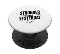 Más Fuerte Que Ayer Inspirador Motivacional PopSockets PopGrip Adhesivo