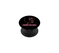 Más Fuerte Que el cáncer Concientización sobre el cáncer de Mama Mujeres Negras PopSockets PopGrip Adhesivo