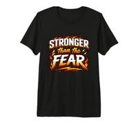 Más Fuerte Que el Miedo Moderno Minimalista Inspirador edificante Camiseta Premium