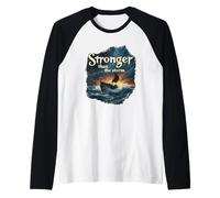 Más Fuerte Que La Tormenta Cristiana Fe Motivacional Camiseta Manga Raglan