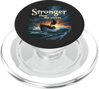 Más Fuerte Que La Tormenta Cristiana Fe Motivacional PopSockets PopGrip para MagSafe