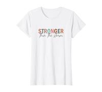 Más fuerte sobre la tormenta, la fuerza, la esperanza, la fe en Jesús, la Iglesia Camiseta