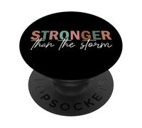 Más fuerte sobre la tormenta, la fuerza, la esperanza, la fe en Jesús, la Iglesia PopSockets PopGrip Adhesivo