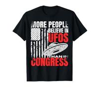 Más Gente cree en OVNIS Que en el Congreso Funny American Camiseta