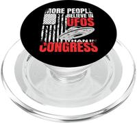 Más Gente cree en OVNIS Que en el Congreso Funny American PopSockets PopGrip para MagSafe