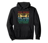Más gente que conozco Más Amo a mi Staffordshire Bull Terrier Sudadera con Capucha