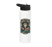 Más gente que conozco Más I Love My Dog Paw Southwestern Stainless Steel Insulated Water Bottle