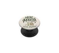 Más Matcha Menos Drama Matcha Lover PopSockets PopGrip Adhesivo