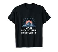 Más montañas Menos Problemas Camping Senderismo Aire Libre Camiseta