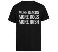 Más Negros, Más Perros, Más Irlandeses Camiseta Negra de Manga Corta para Hombre Black Men tee Short Sleeve T-Shirt